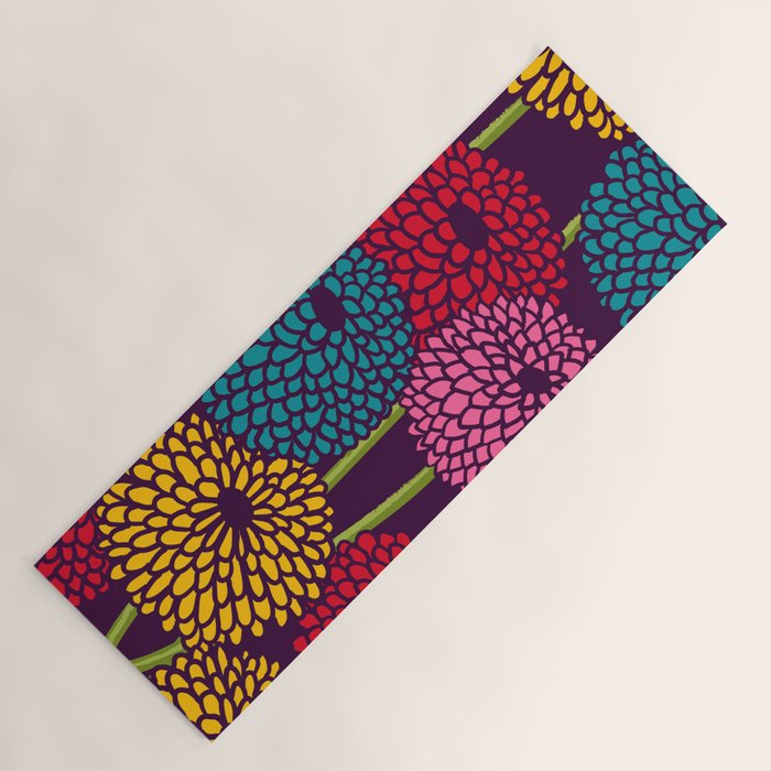 Full of Chrysanth Yoga Mat Gallery Image 1