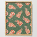 Dancing Pinecones in Sage Green & Red Serving Tray Gallery Image 1