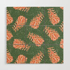 Dancing Pinecones in Sage Green & Red Wood Wall Art Gallery Image 1