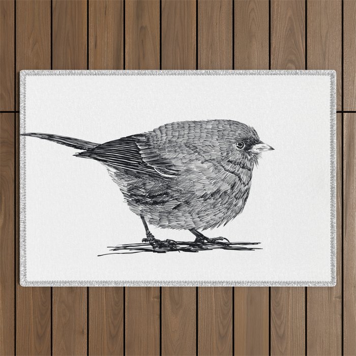 Vintage bird illustration  Outdoor Rug Gallery Image 1
