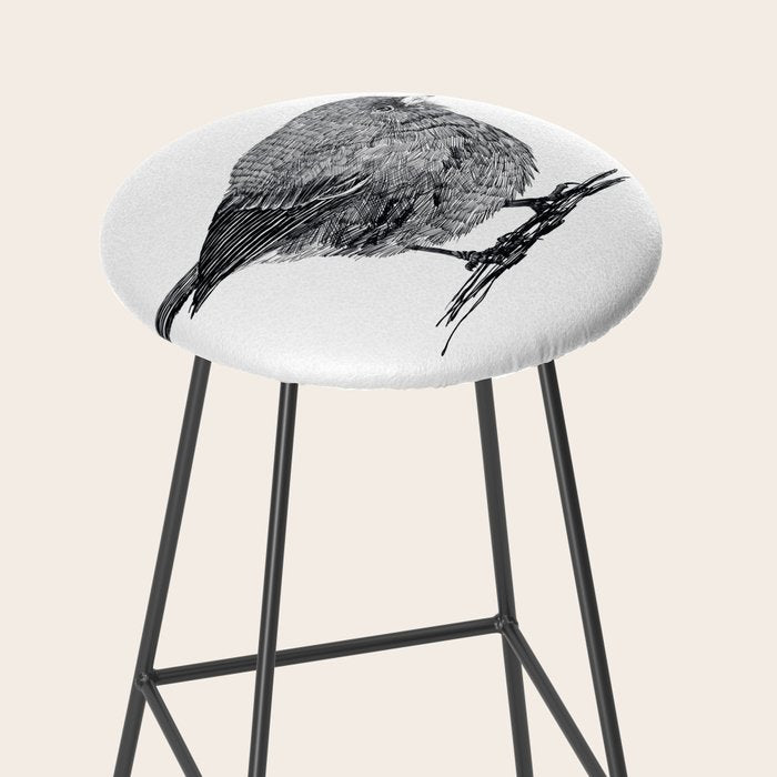 Vintage bird illustration  Stool Gallery Image 2