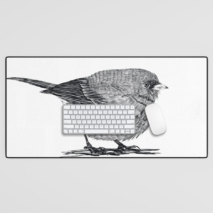 Vintage bird illustration  Desk Mat Gallery Image 1