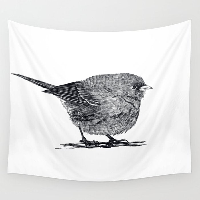 Vintage bird illustration  Wall Tapestry Gallery Image 4