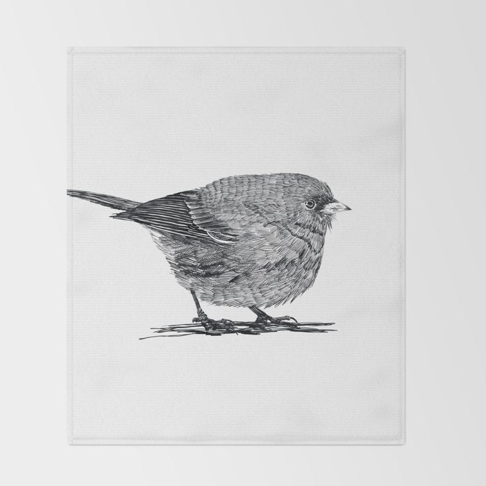 Vintage bird illustration  Throw Blanket Gallery Image 2