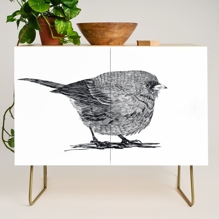 Vintage bird illustration  Credenza Gallery Image 1