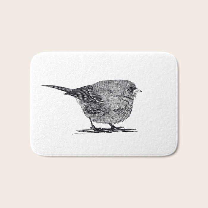 Vintage bird illustration  Bath Mat Gallery Image 1