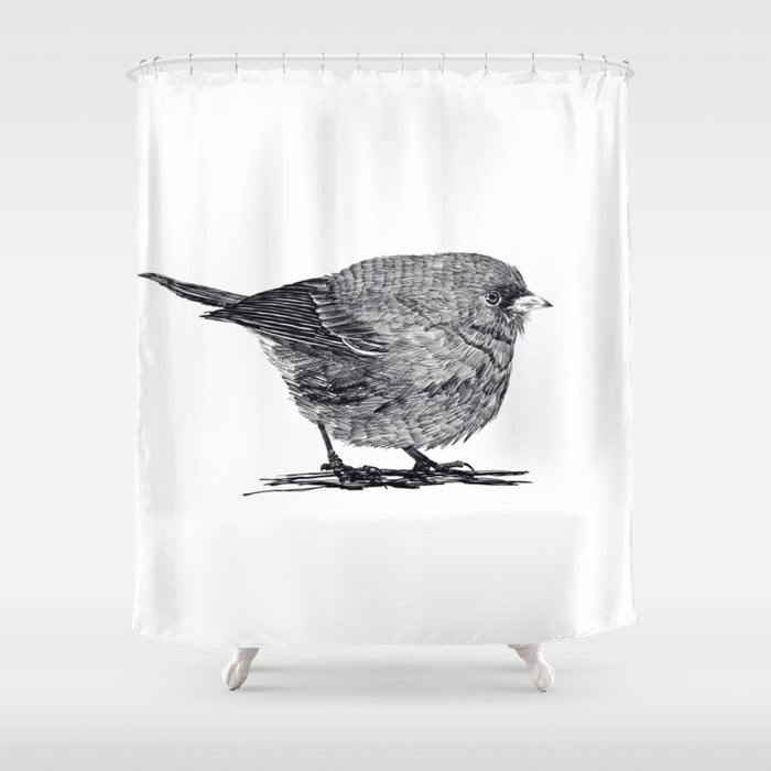 Vintage bird illustration  Shower Curtain Gallery Image 1