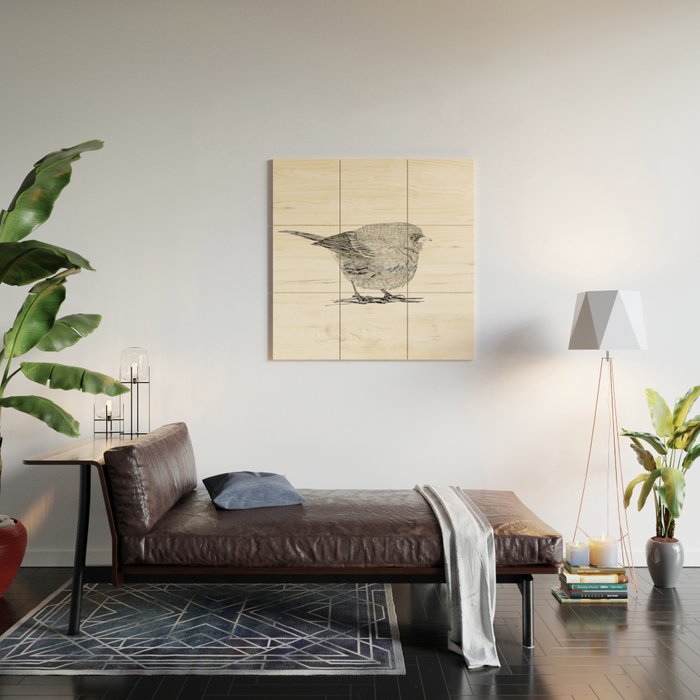 Vintage bird illustration  Wood Wall Art Gallery Image 2