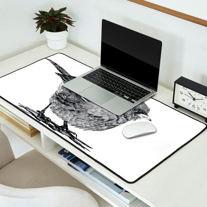 Vintage bird illustration  Desk Mat Gallery Image 2