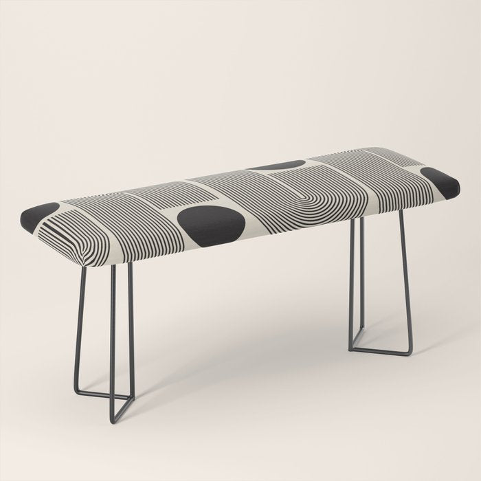 Abstraction_BLACK_LINE_DOT_POP_ART_Minimalism_004D Bench Gallery Image 1