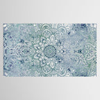 Yoga, Mandala, Green and Blue, Wall Art Boho Tablecloth Gallery Image 2