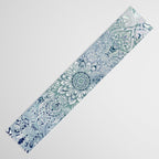 Yoga, Mandala, Green and Blue, Wall Art Boho Table Runner Gallery Image 3