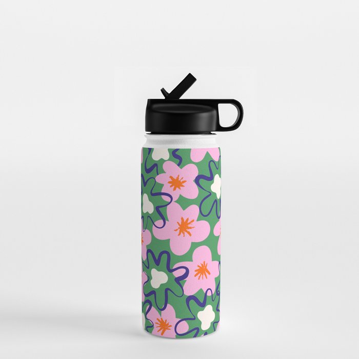 Bright Floral Water Bottle Gallery Image 1