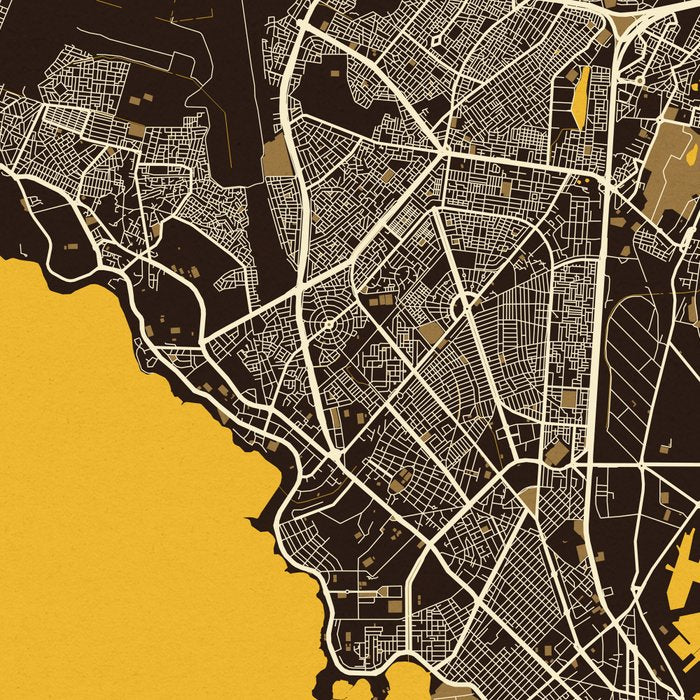 Dakar City Map of Senegal - Pastel Coffee Mug Gallery Image 2