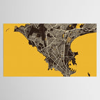 Dakar City Map of Senegal - Pastel Tablecloth Gallery Image 2
