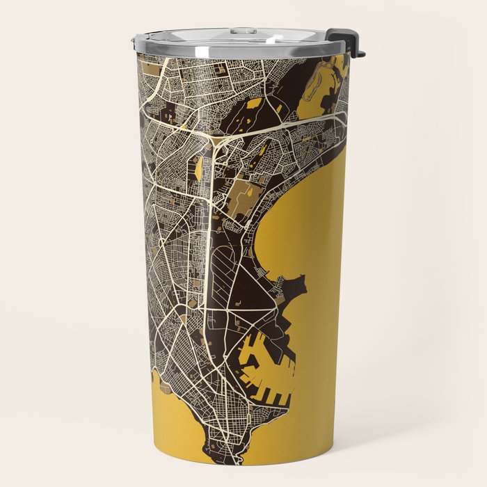 Dakar City Map of Senegal - Pastel Travel Mug Gallery Image 2
