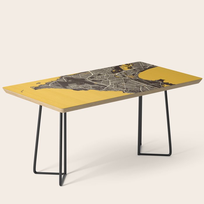 Dakar City Map of Senegal - Pastel Coffee Table Gallery Image 1
