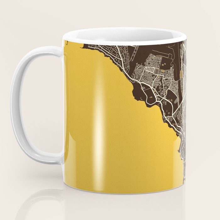 Dakar City Map of Senegal - Pastel Coffee Mug Gallery Image 3