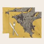 Dakar City Map of Senegal - Pastel Placemat Gallery Image 1