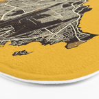 Dakar City Map of Senegal - Pastel Bath Mat Gallery Image 3