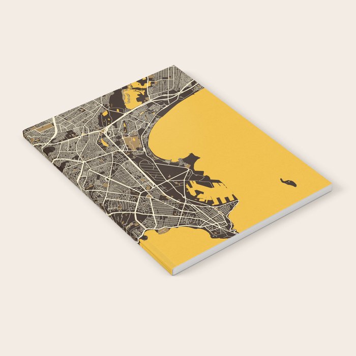 Dakar City Map of Senegal - Pastel Notebook Gallery Image 1