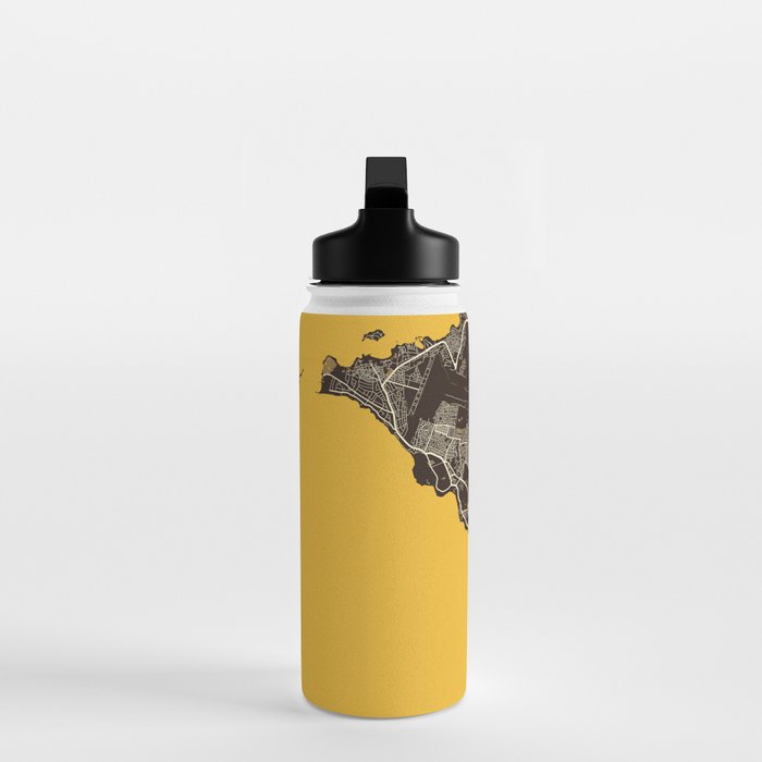 Dakar City Map of Senegal - Pastel Water Bottle Gallery Image 3