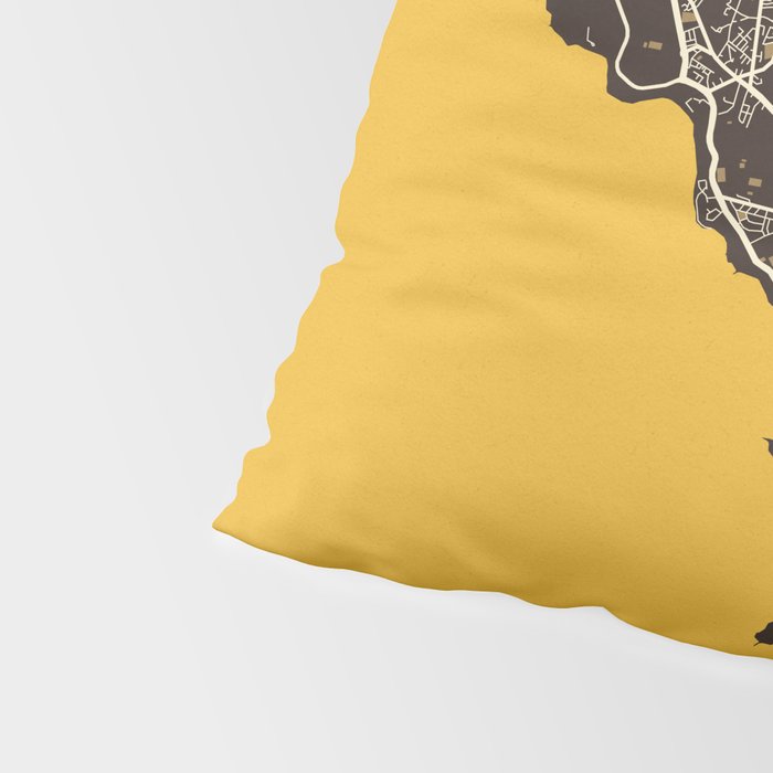 Dakar City Map of Senegal - Pastel Pillow Sham Gallery Image 4