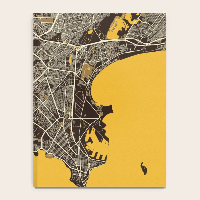 Dakar City Map of Senegal - Pastel Notebook Gallery Image 4