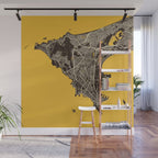 Dakar City Map of Senegal - Pastel Wall Mural Gallery Image 1