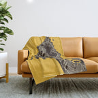 Dakar City Map of Senegal - Pastel Throw Blanket Gallery Image 1