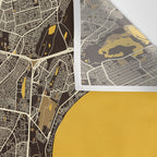 Dakar City Map of Senegal - Pastel Wall Tapestry Gallery Image 3