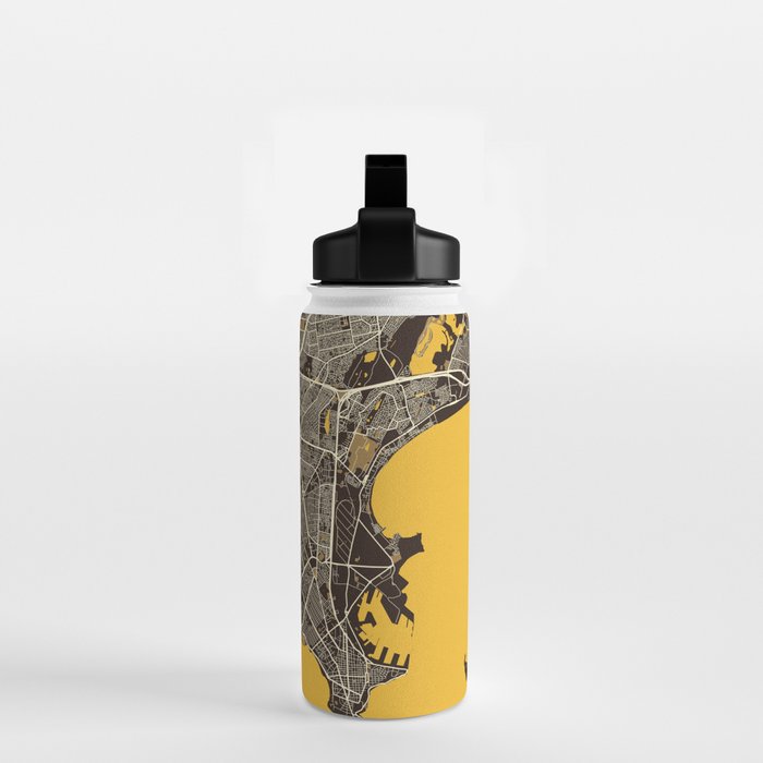 Dakar City Map of Senegal - Pastel Water Bottle Gallery Image 2