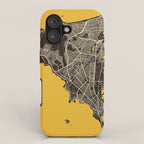 Dakar City Map of Senegal - Pastel iPhone Case Gallery Image 1