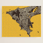 Dakar City Map of Senegal - Pastel Jigsaw Puzzle Gallery Image 1