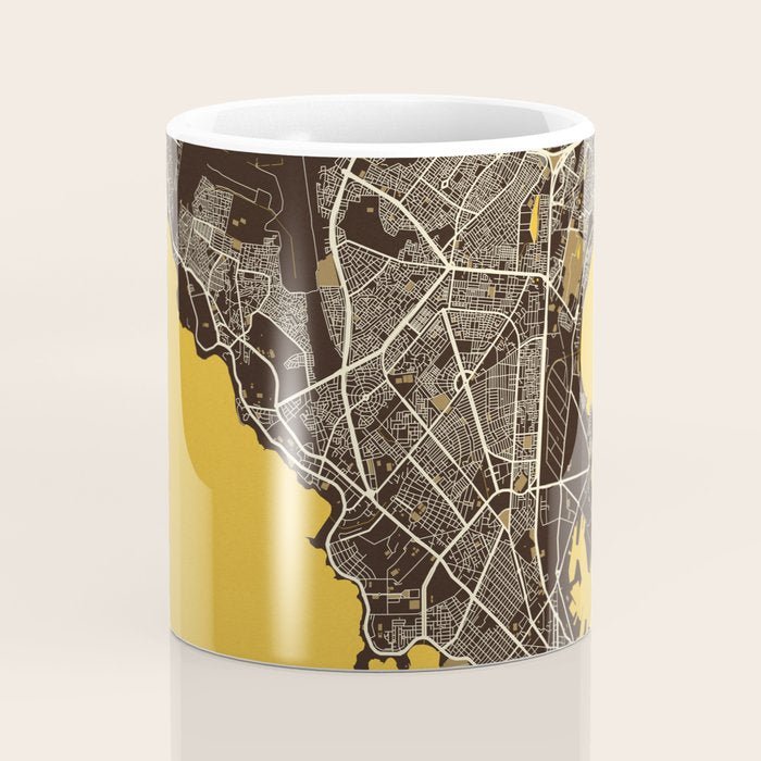 Dakar City Map of Senegal - Pastel Coffee Mug Gallery Image 4