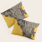 Dakar City Map of Senegal - Pastel Pillow Sham Gallery Image 3