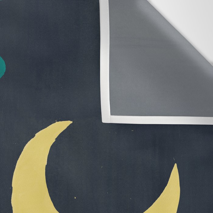 Rabbit and crescent moon Wall Tapestry Gallery Image 3