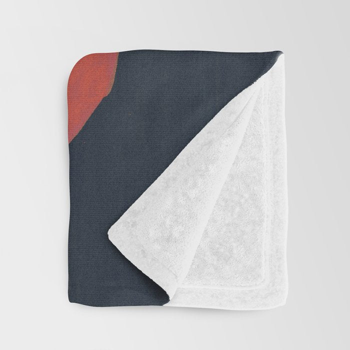 Rabbit and crescent moon Throw Blanket Gallery Image 3