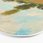 Claude Monet Impressionist Landscape Oil Painting Poppy Field Bath Mat Gallery Image 3