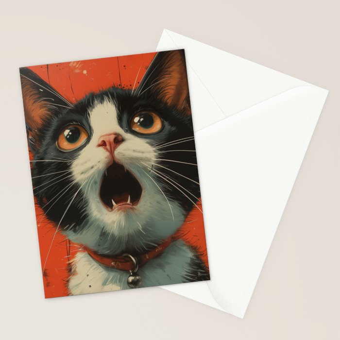 Shocked Cat II Stationery Card Gallery Image 2