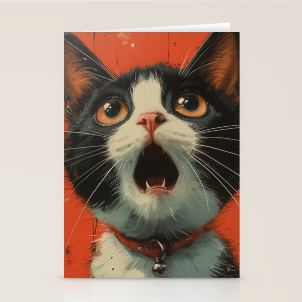 Shocked Cat II Stationery Card Gallery Image 1