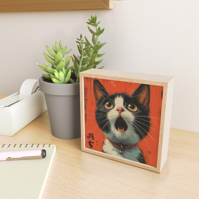 Shocked Cat II Mini Art Print Gallery Image 2