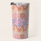 70s Retro Floral vibe Travel Mug Gallery Image 3