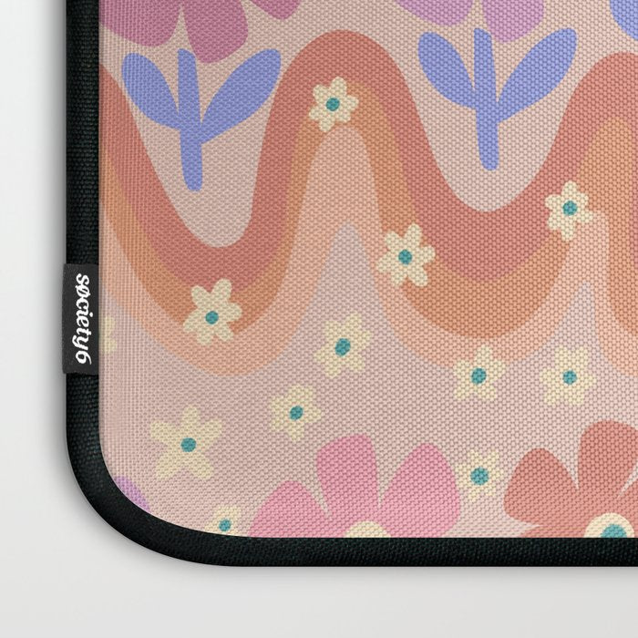70s Retro Floral vibe Laptop Sleeve Gallery Image 3