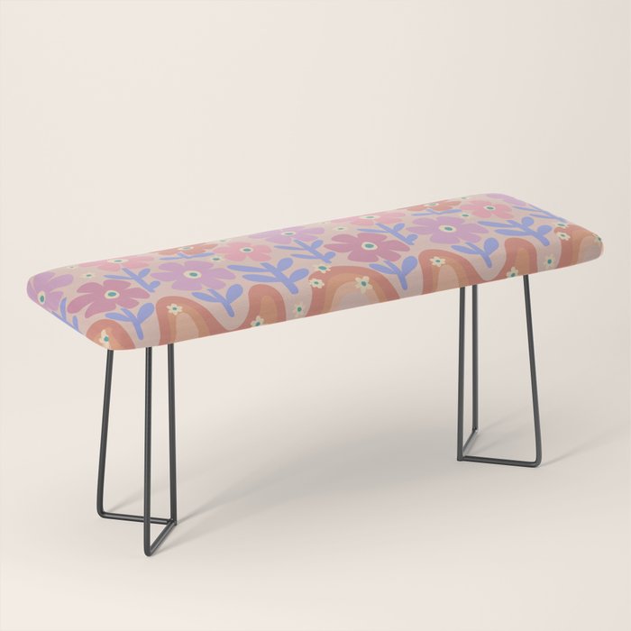 70s Retro Floral vibe Bench Gallery Image 1