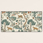 Tigers in Romantic Botanica Desk Mat Gallery Image 3