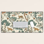Tigers in Romantic Botanica Desk Mat Gallery Image 1