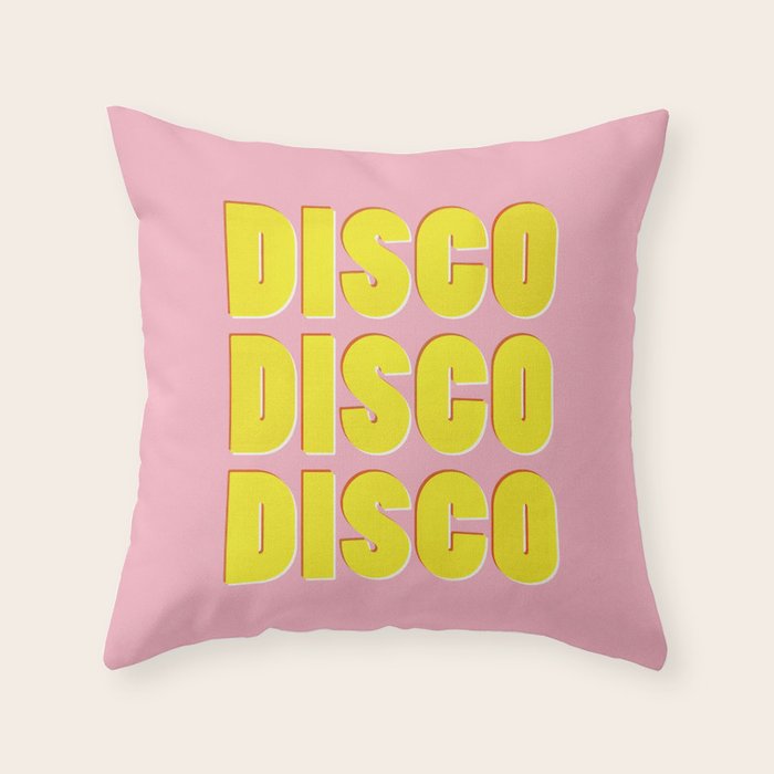 DISCO DISCO DISCO Throw Pillow Gallery Image 1