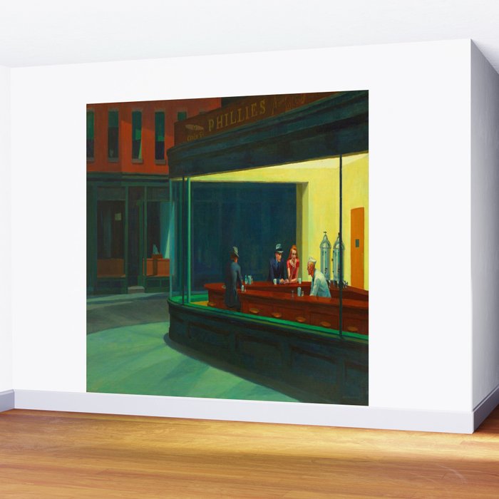  Edward Hopper - Night Hawks Wall Mural Gallery Image 2