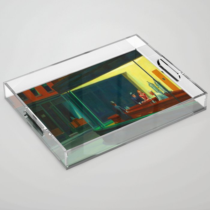  Edward Hopper - Night Hawks Acrylic Tray Gallery Image 1